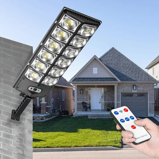 Lampadaire Solaire 200 W – Puissance et Automatisme, Sans Fil