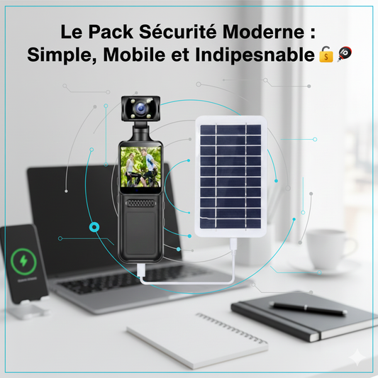 Pack sécurité Caméra 4G + Panneau Solaire Gabon