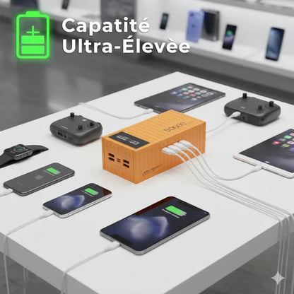 Banque d'alimentation portable multifonctionnelle 50000 mAh